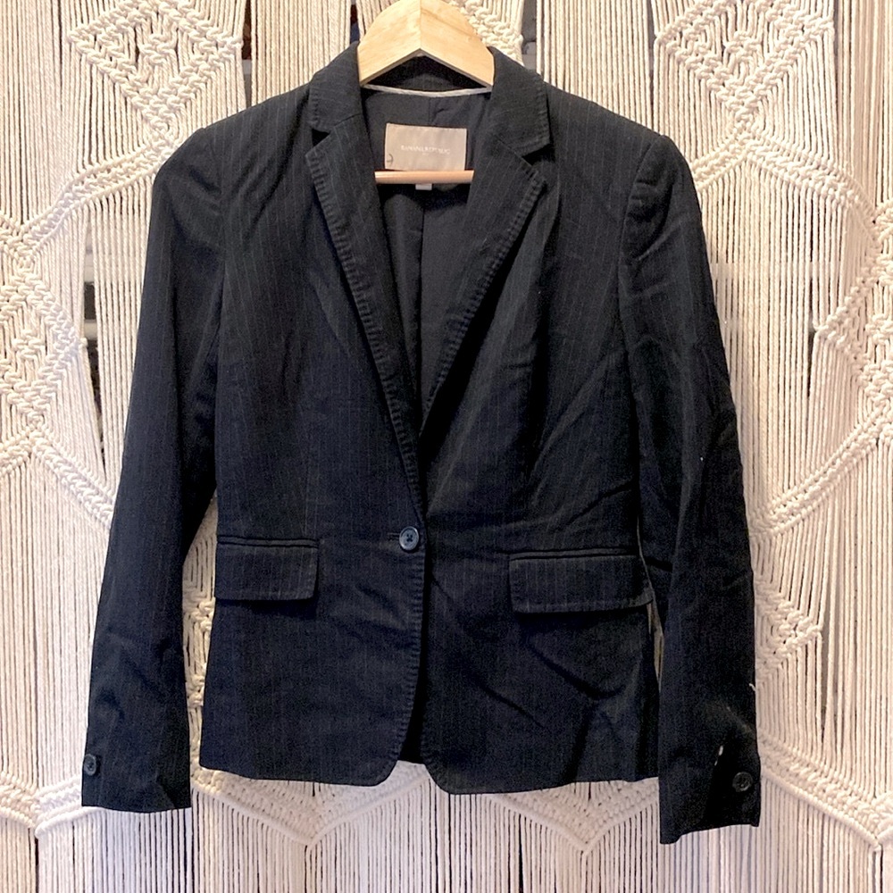 Banana Republic Dark Blue Pinstripe Blazer